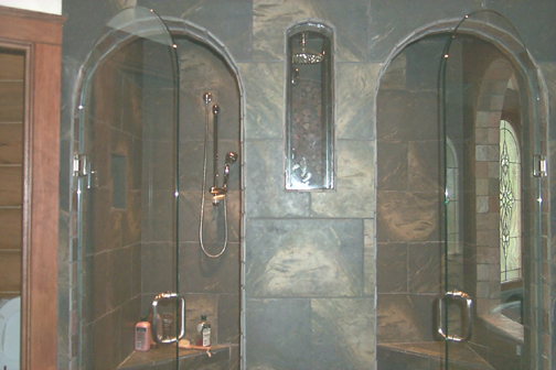Two doors arched tops